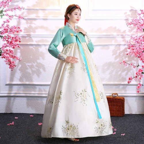 Women Traditional Korean palace Hanbok dresses Dae Jang Geum film cosplay costume Korean female Korea folk dance costume